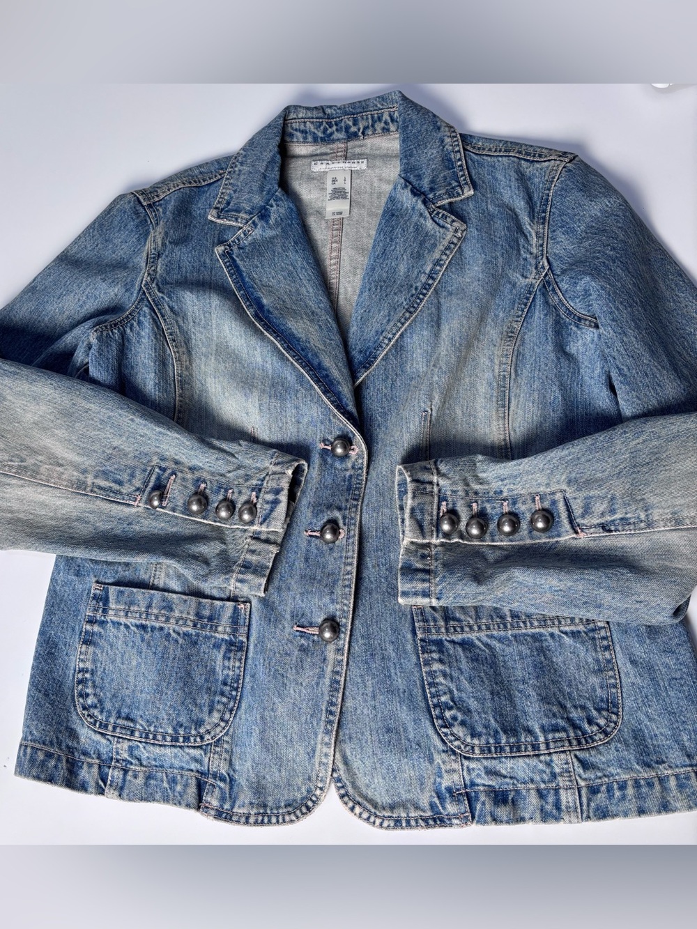 Liz Claiborne Crazy Horse Light Blue Denim Jacket